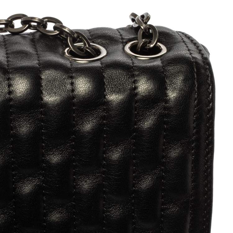 Pre Owned Longchamp Black Leather Amazone Shoulder Bag