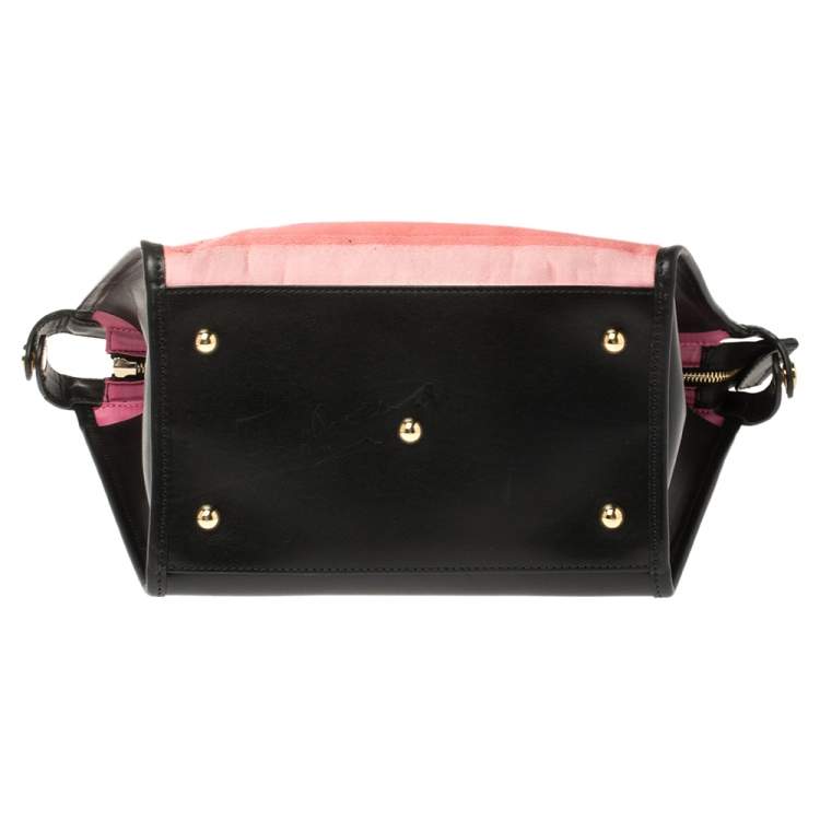 Pre Owned Longchamp Multicolor Leather and Canvas Le Pliage Heritage Tote