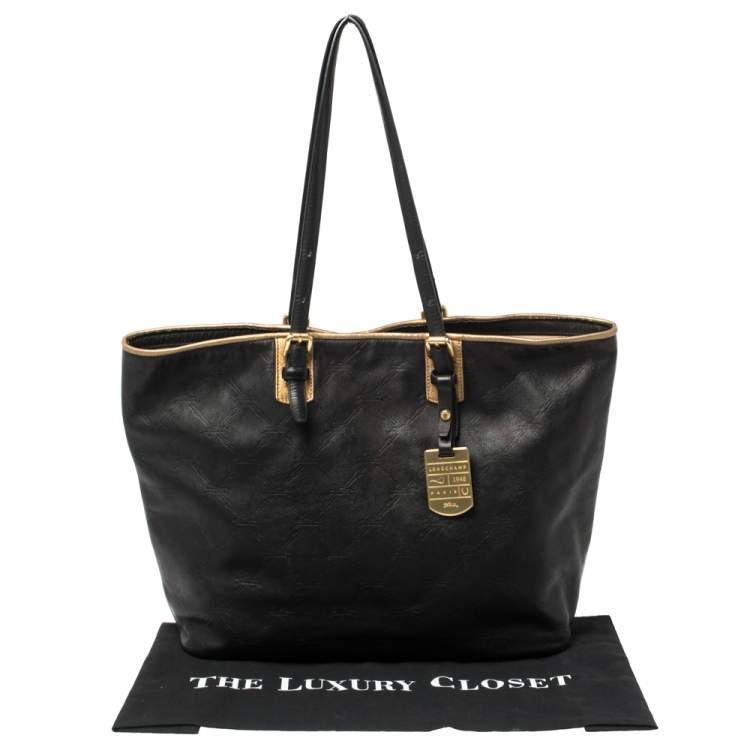 مملوكة مسبقًا Longchamp Black Leather Tote