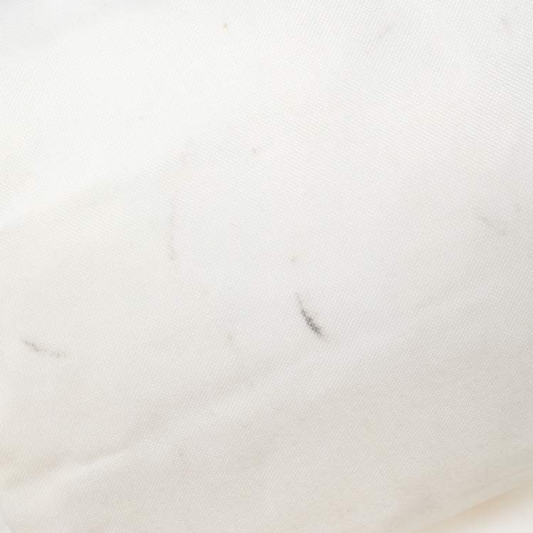 Pre Owned Longchamp White Nylon Mini Le Pliage Tote