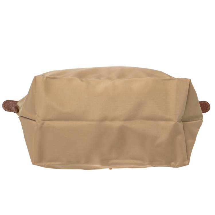 Pre Owned Longchamp Beige/Brown Nylon Mini Le Pliage Tote