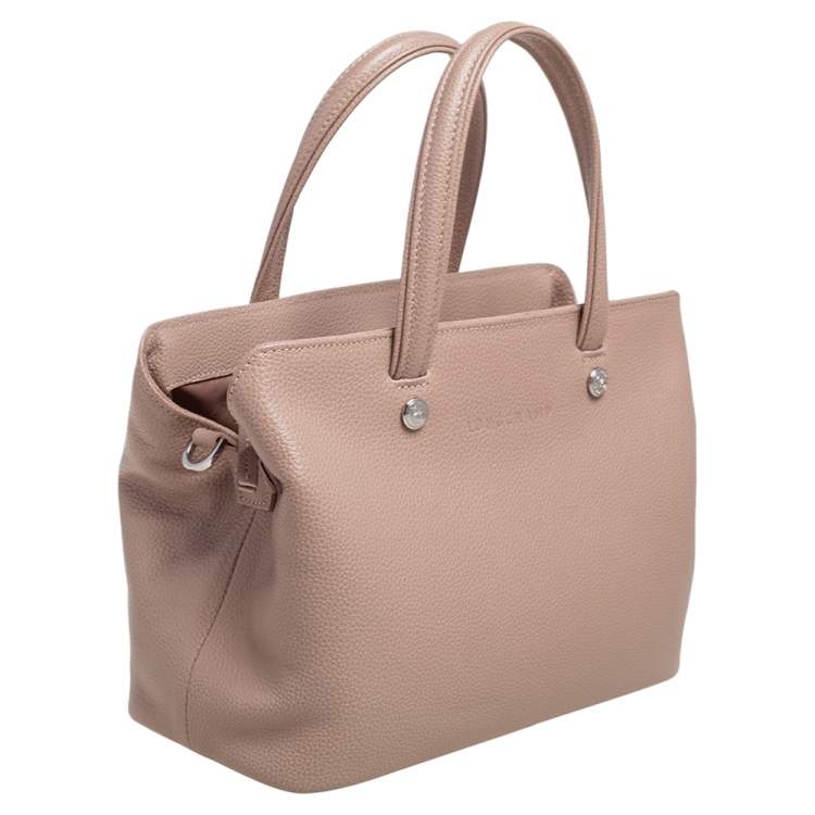 Pre Owned Longchamp Beige Leather Le Foulonne Tote