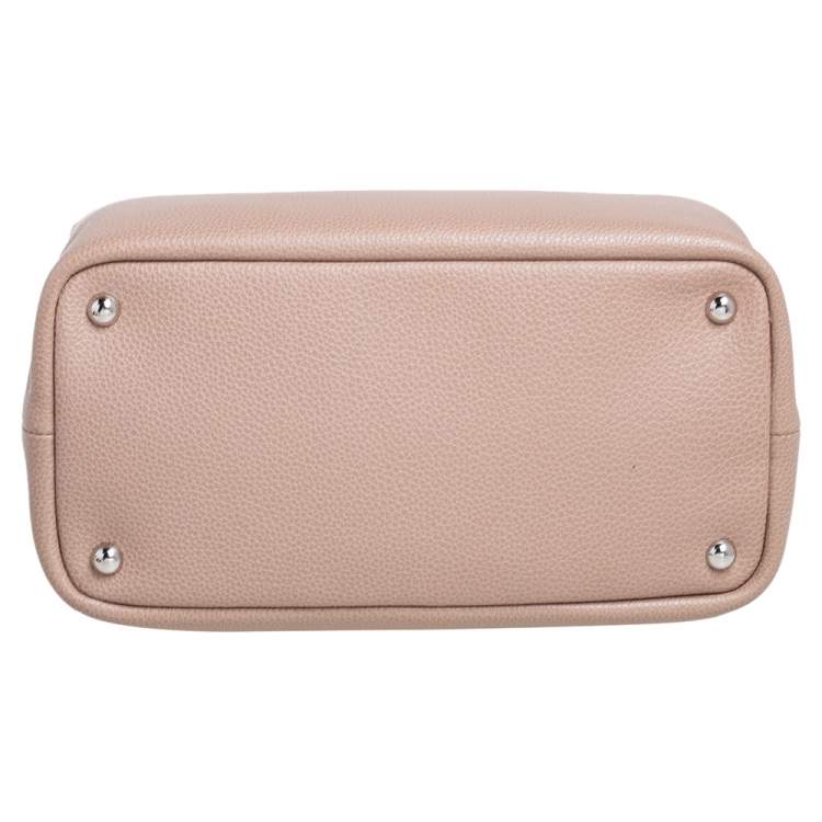 Pre Owned Longchamp Beige Leather Le Foulonne Tote