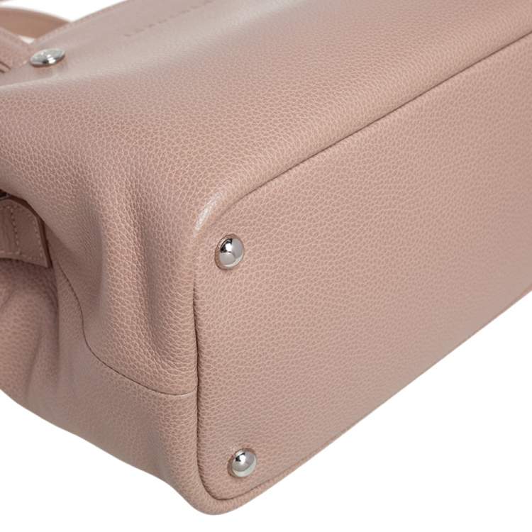 Pre Owned Longchamp Beige Leather Le Foulonne Tote
