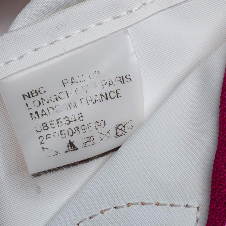 Pre Owned Longchamp Pink Nylon and Leather Le Pliage Tote