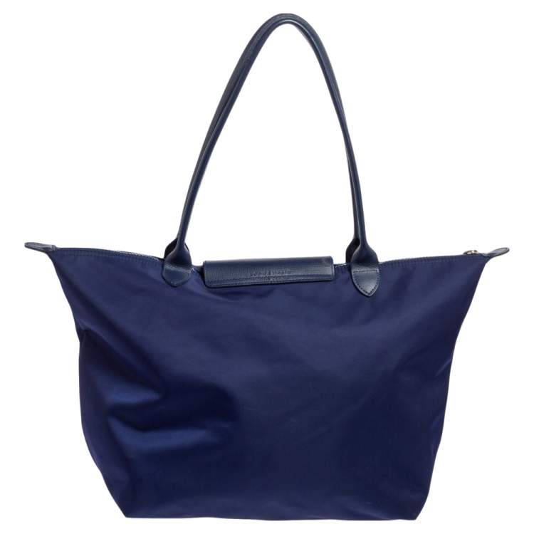 مملوكة مسبقًا Longchamp Blue Nylon Le Pliage Tote