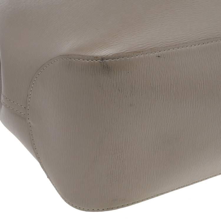 Pre Owned Longchamp Beige Leather Roseau Tote