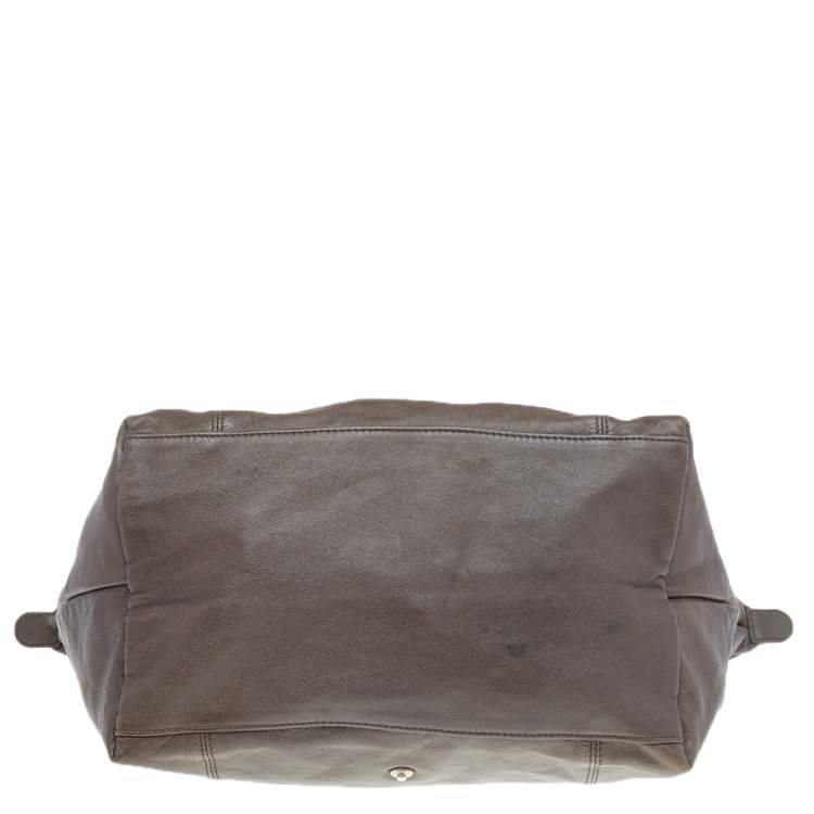 مملوكة مسبقًا Longchamp Dark Brown Leather Le Pliage Travel Bag