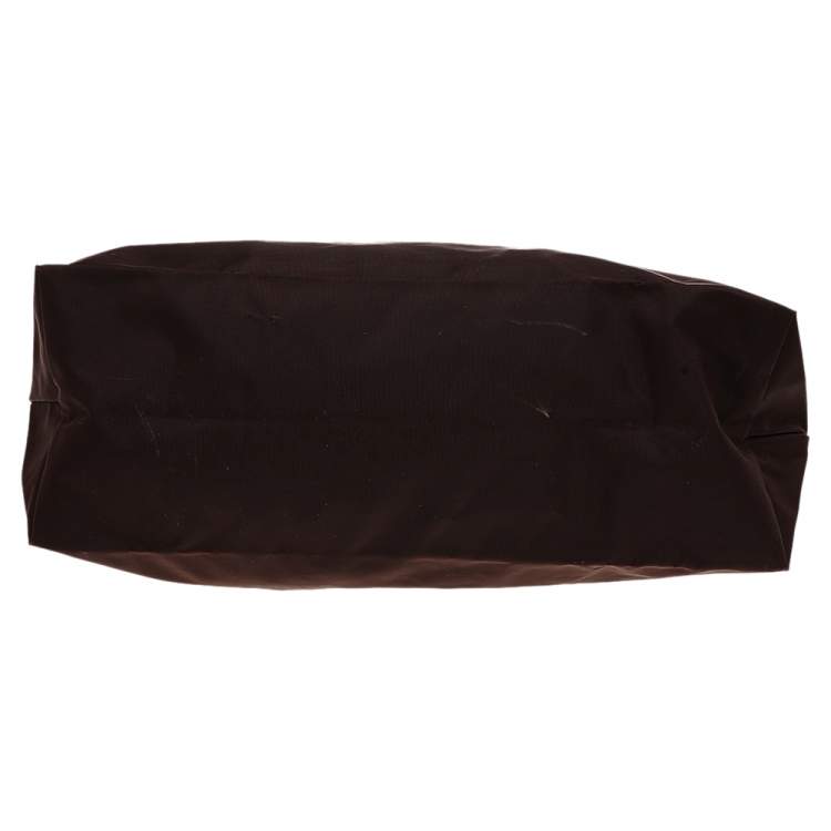 مملوكة مسبقًا Longchamp Brown Nylon And Leather Medium Le Pliage Tote
