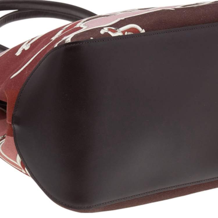 Pre Owned Longchamp Multicolor Canvas And Leather Roseau Shopper Tote