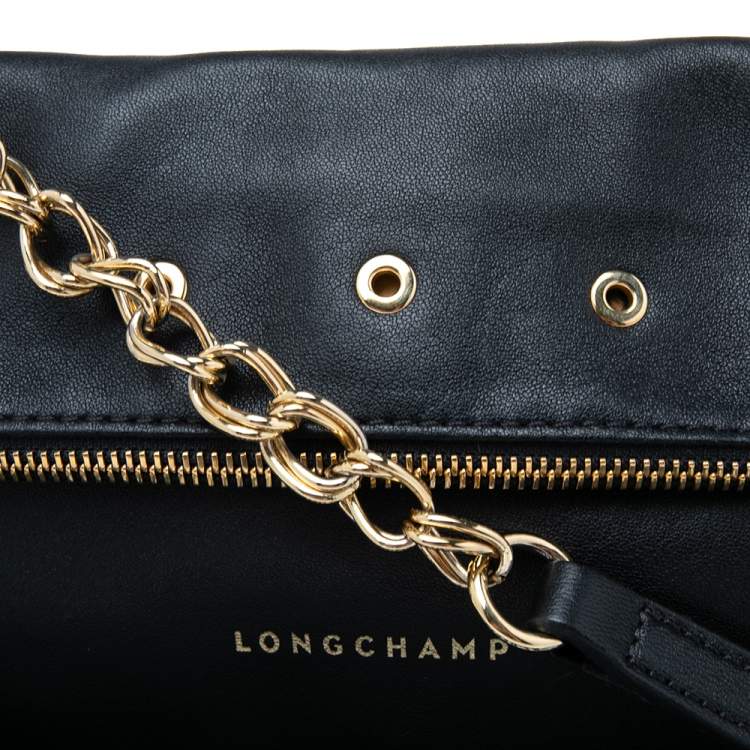 مملوكة مسبقًا Longchamp Black Leather Shoulder Bag