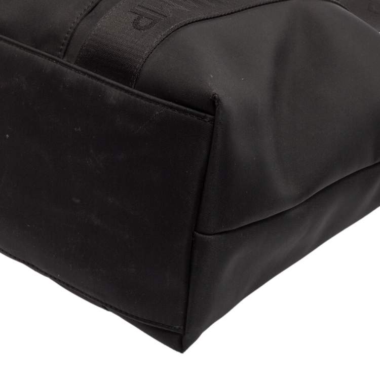 Pre Owned Longchamp Black Nylon Front Pocket Tote