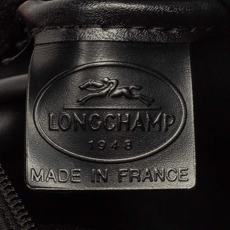 Pre Owned Longchamp Black Nylon Front Pocket Tote