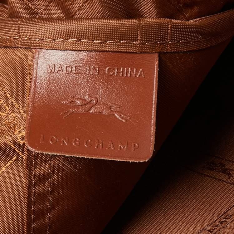 Pre Owned Longchamp Brown Leather Le Foulonne Briefcase L Bag