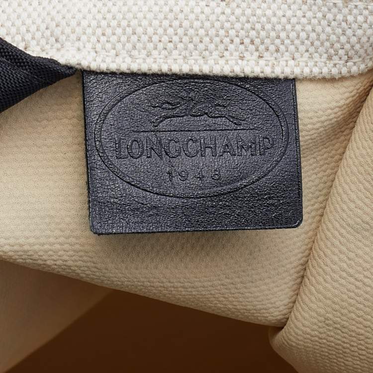 Pre Owned Longchamp Off White Canvas Ceci est un It Bag Tote 