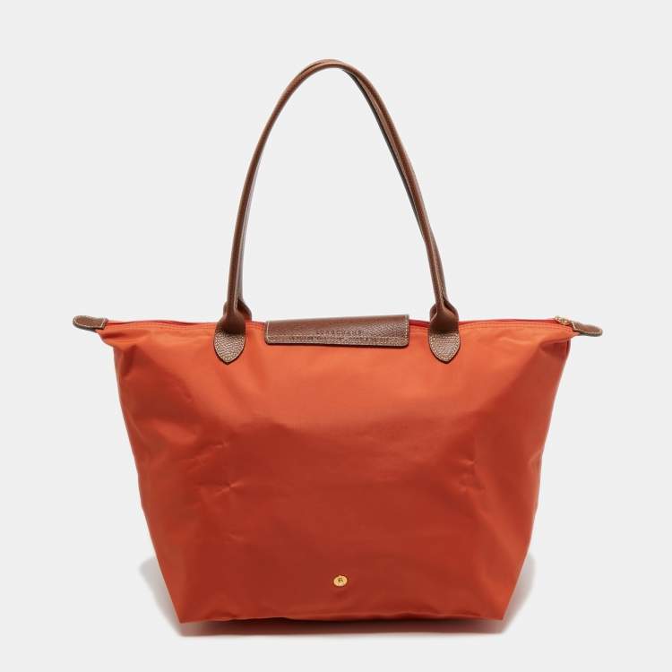 Pre Owned Longchamp Nylon and Leather Le Pliage Tote