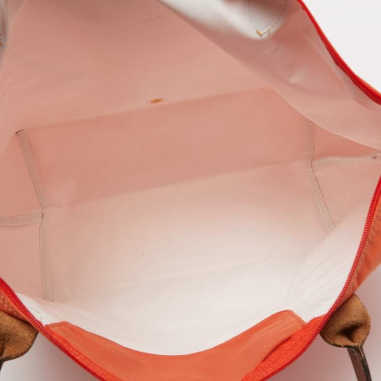 Pre Owned Longchamp Nylon and Leather Le Pliage Tote