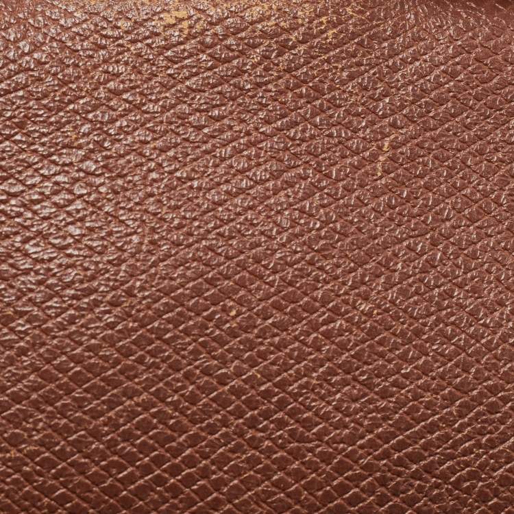 Pre Owned Longchamp Olive Green/Brown Nylon and Leather Le Pliage Backpack