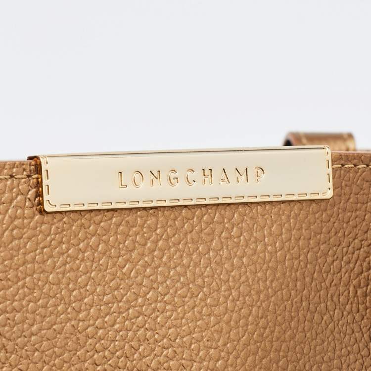 Pre Owned Longchamp Metallic Leather Large Le Foulonne City Tote