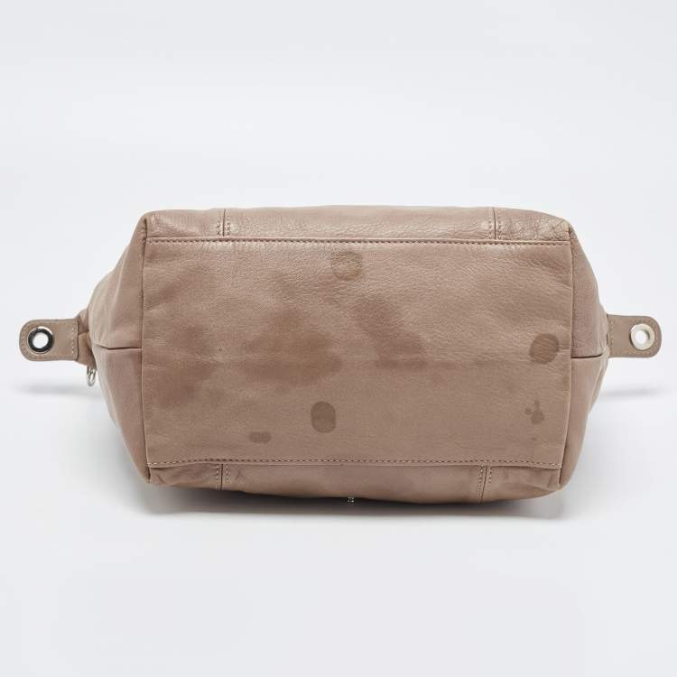 Pre Owned Longchamp Brown Leather Le Pliage Cuir Tote