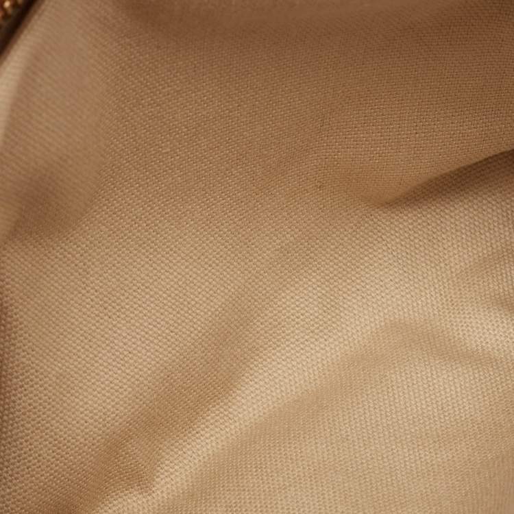 Pre Owned Longchamp Brown/Bronze Quilted Embossed Leather Large LM Cuir Tote