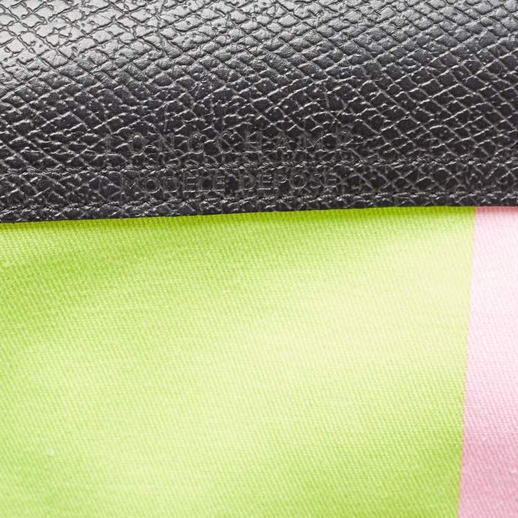 Pre Owned Longchamp x Jeremy Scott Multicolor Striped Fabric Le Pliage Travel Tote