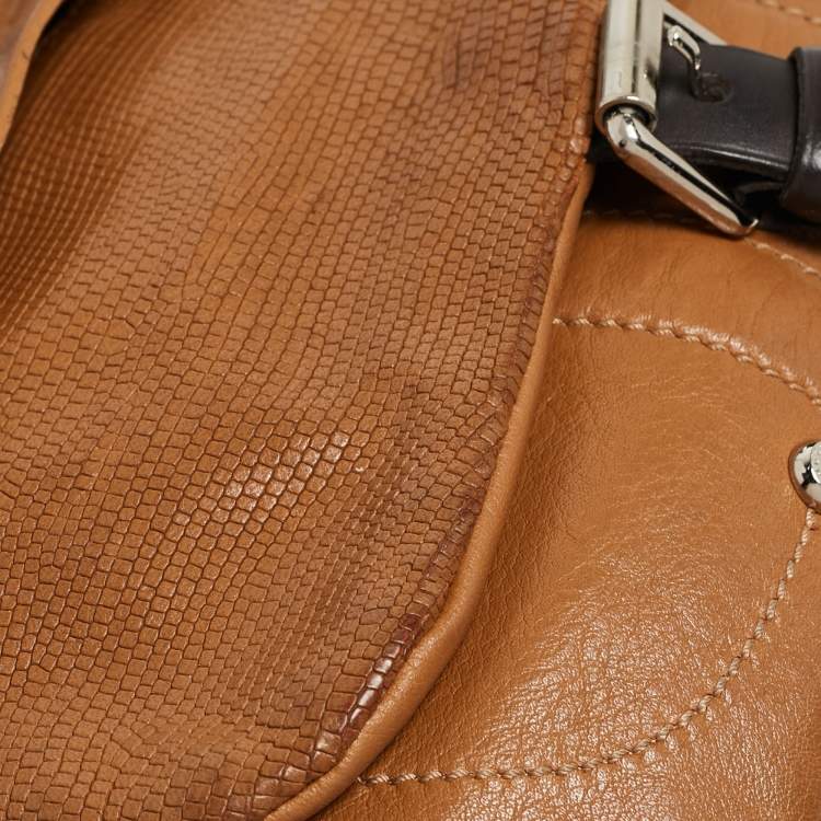 Pre Owned Longchamp Brown Leather Balzane Crossbody Bag