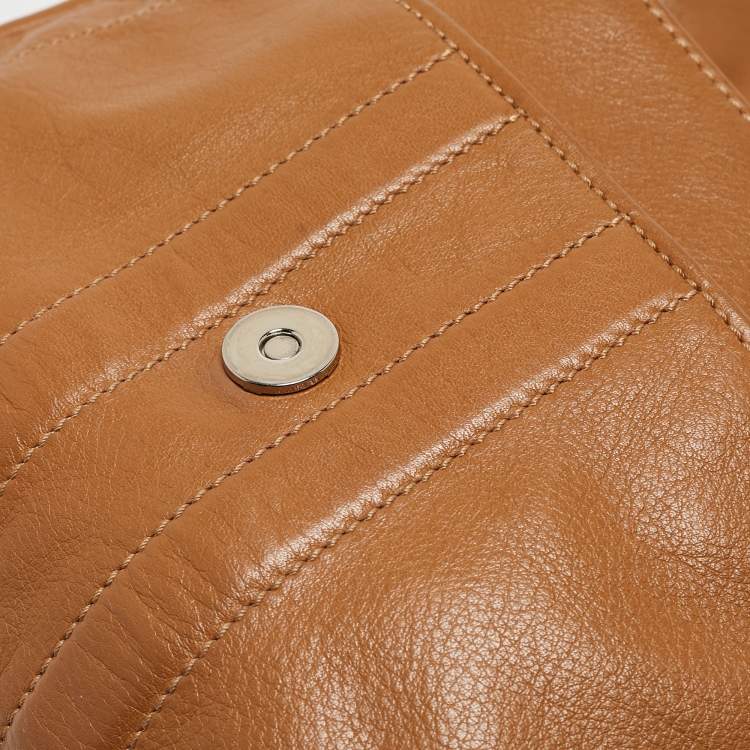 Pre Owned Longchamp Brown Leather Balzane Crossbody Bag