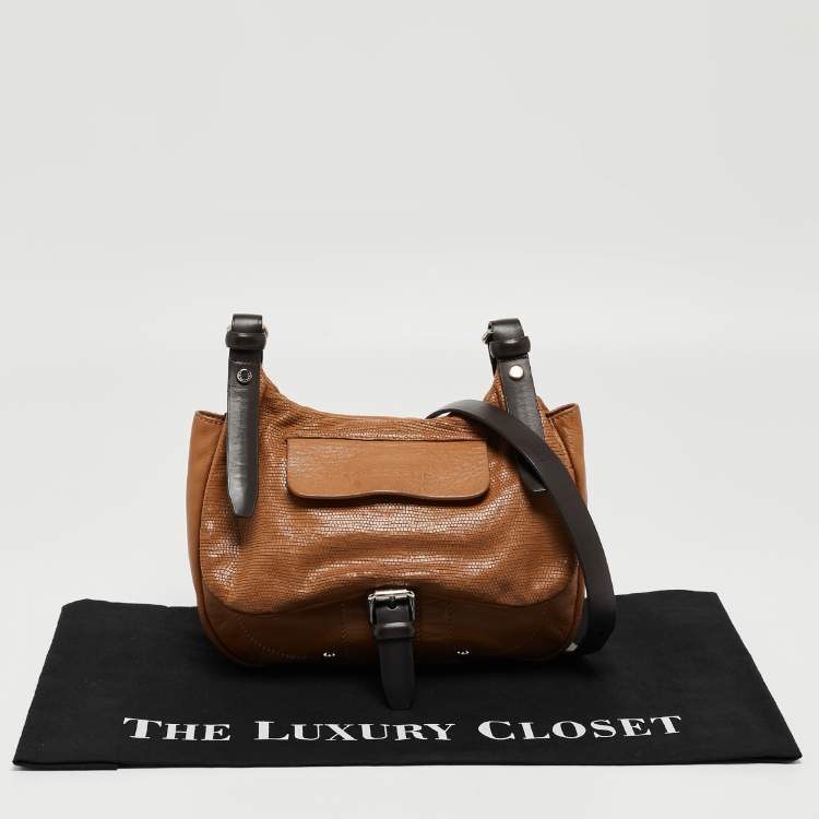 Pre Owned Longchamp Brown Leather Balzane Crossbody Bag