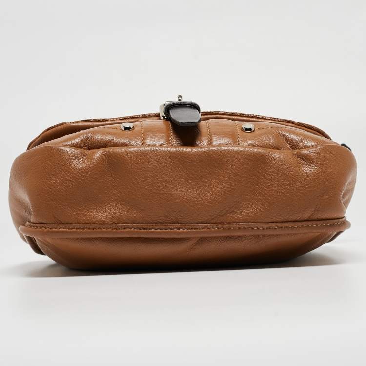 Pre Owned Longchamp Brown Leather Balzane Crossbody Bag