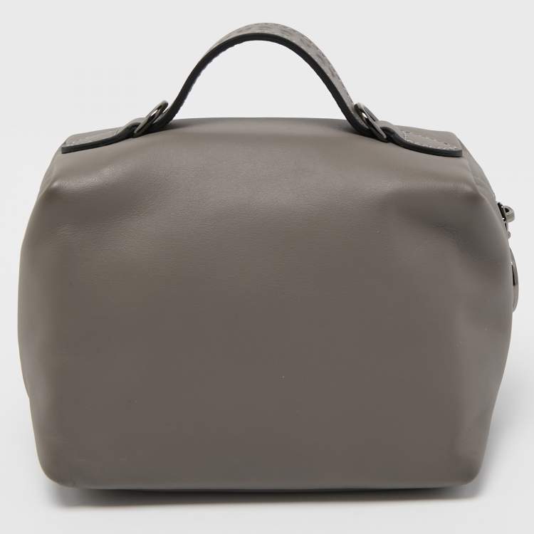 Pre Owned Longchamp Grey Leather Le Pliage Xtra XS Crossbody Bag