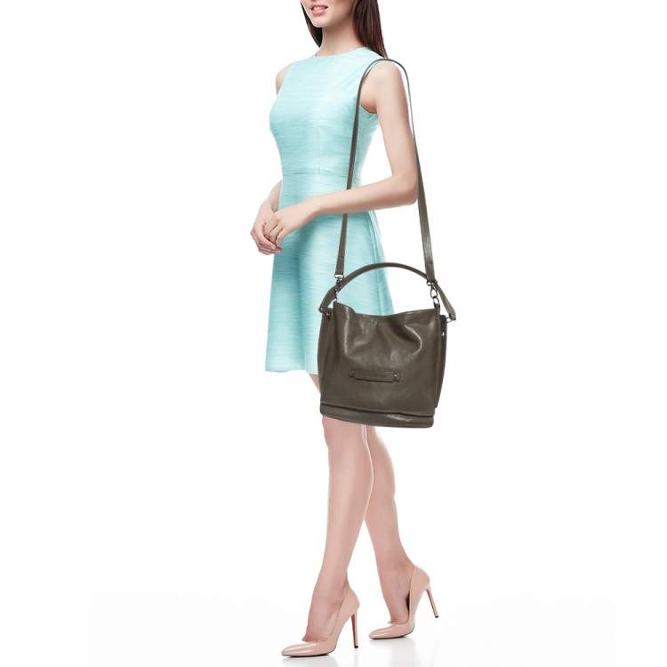 Longchamp 3d cheap leather bucket bag