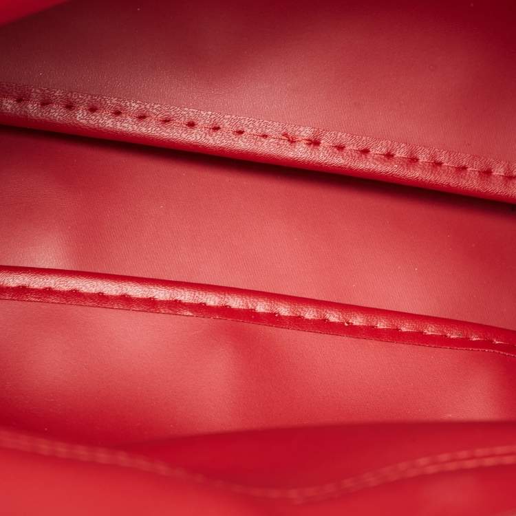 Pre Owned Longchamp Red Canvas And Leather Planates Crossbody Bag