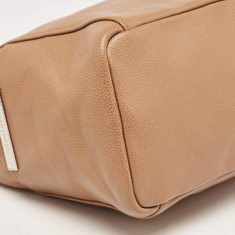 Pre Owned Longchamp Brown Faux Leather Le Foulonne Hobo