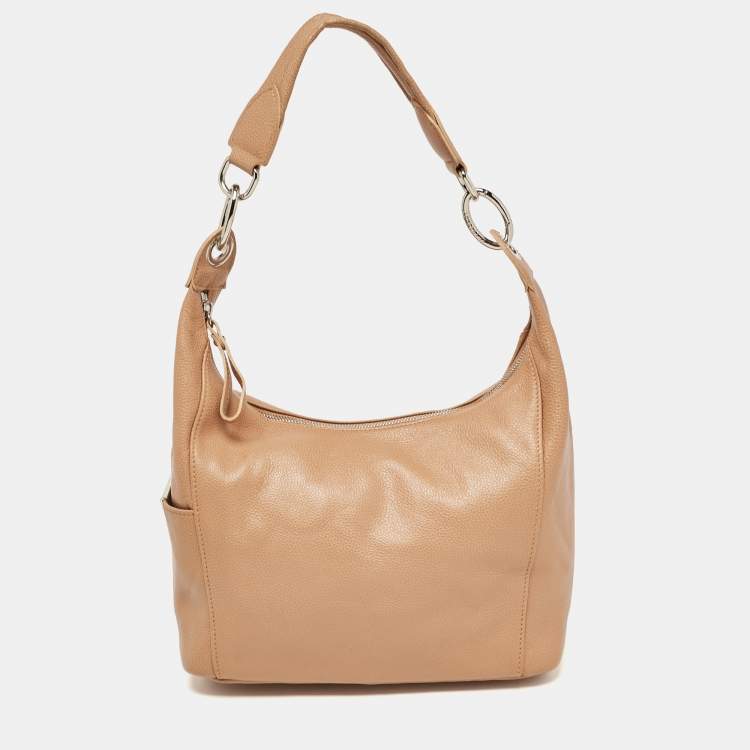 Pre Owned Longchamp Brown Faux Leather Le Foulonne Hobo