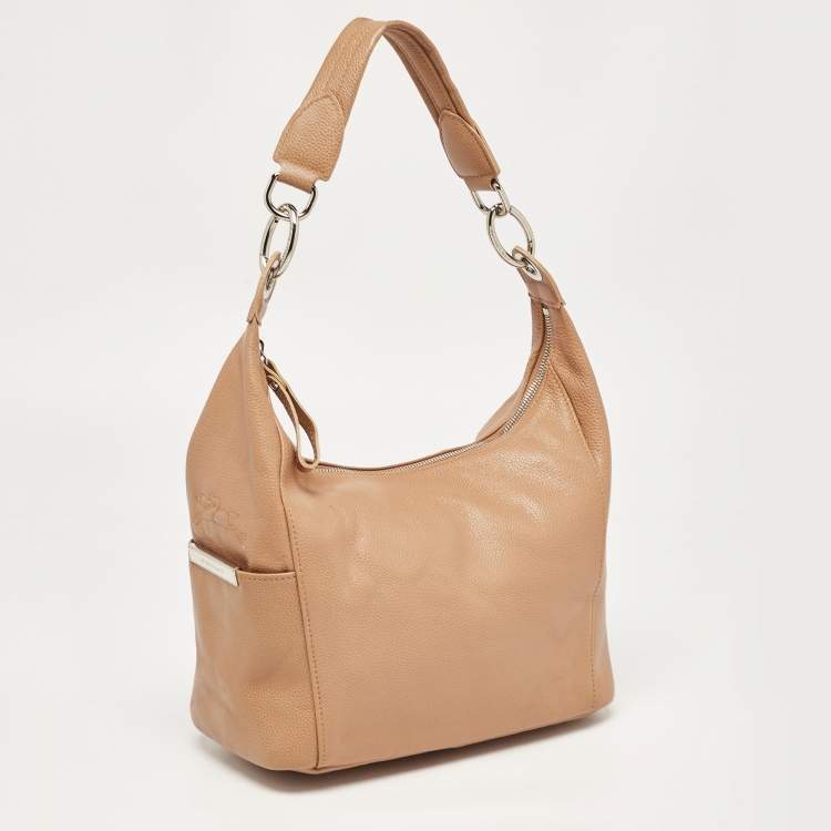 Pre Owned Longchamp Brown Faux Leather Le Foulonne Hobo