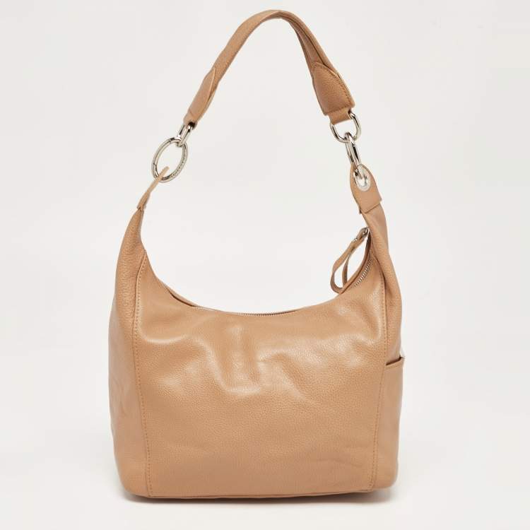 Pre Owned Longchamp Brown Faux Leather Le Foulonne Hobo