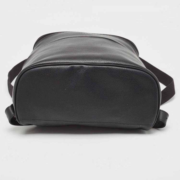 Pre Owned Longchamp Black Leather Le Foulonne Backpack