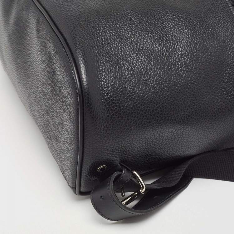 Pre Owned Longchamp Black Leather Le Foulonne Backpack