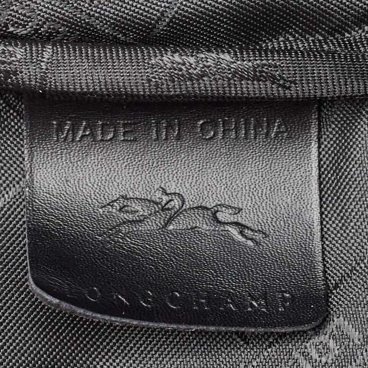 Pre Owned Longchamp Black Leather Le Foulonne Backpack