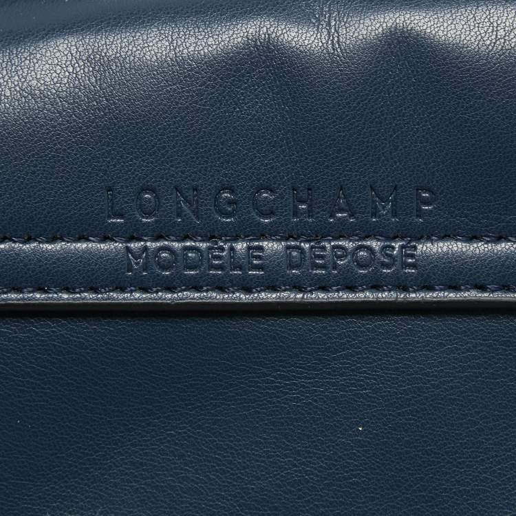 Pre Owned Longchamp Navy Blue Leather Le Pliage Xtra Shoulder Bag