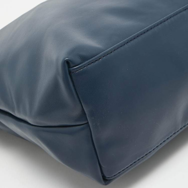 Pre Owned Longchamp Navy Blue Leather Le Pliage Xtra Shoulder Bag