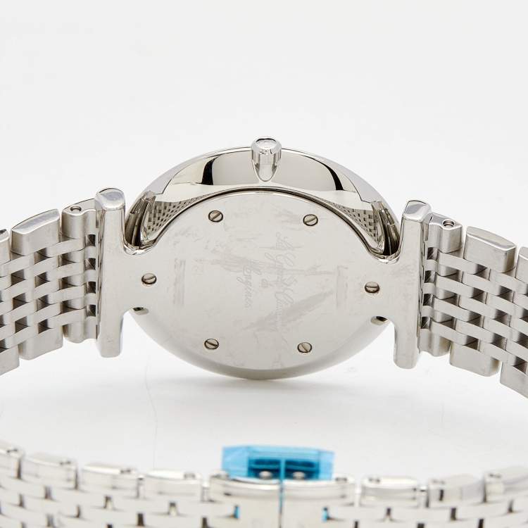 Pre Owned  Longines Sunray Blue Stainless Steel Diamond La Grande Classique De Longines L4.512.4.97.6 Women's Wristwatch 29 mm