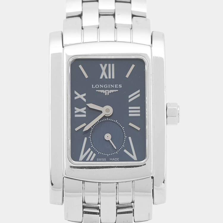 Pre Owned Longines Blue Stainless Steel Dolce Vita L5.155.4 Women's Wristwatch 20 mm