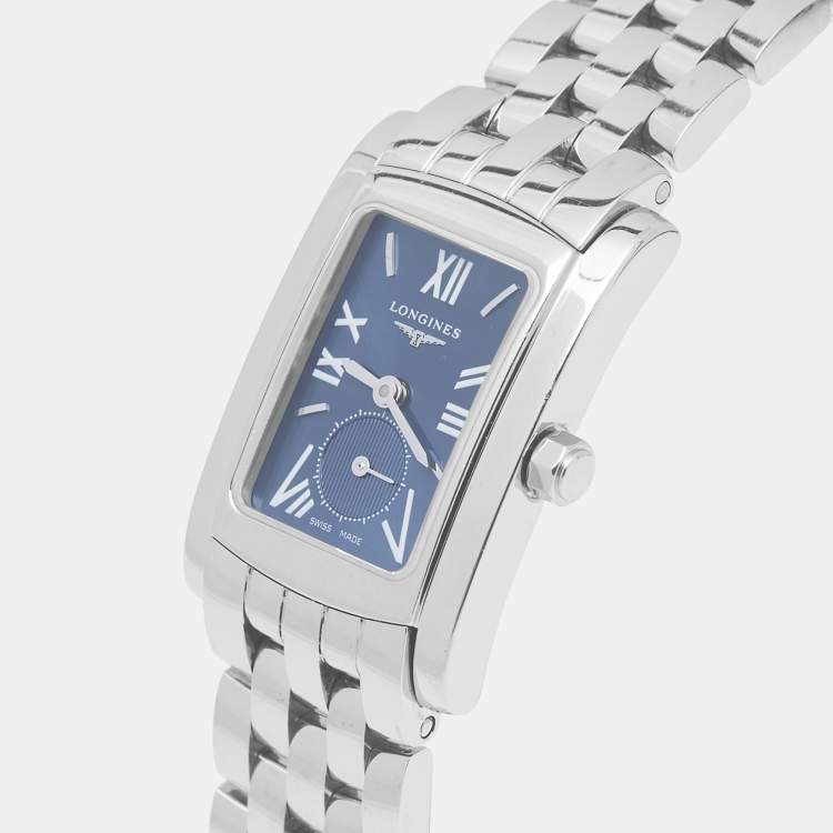 Pre Owned Longines Blue Stainless Steel Dolce Vita L5.155.4 Women's Wristwatch 20 mm