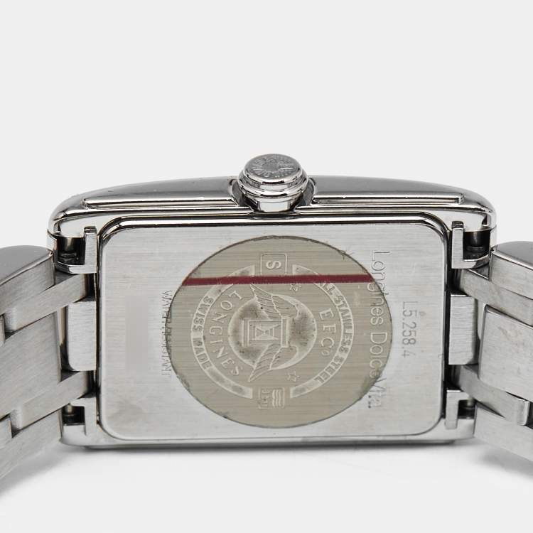 Pre Owned Longines DolceVIta L5.258.4.87.6 Mother Of Pearl Diamond Stainless Steel Women's Wristwatch 17.70 mm