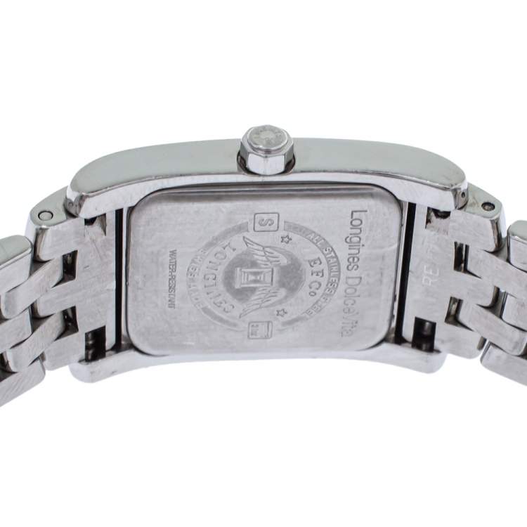 Pre Owned Longines Silver Stainless Steel Dolce Vita L51554716 Women’s Wristwatch 20 mm