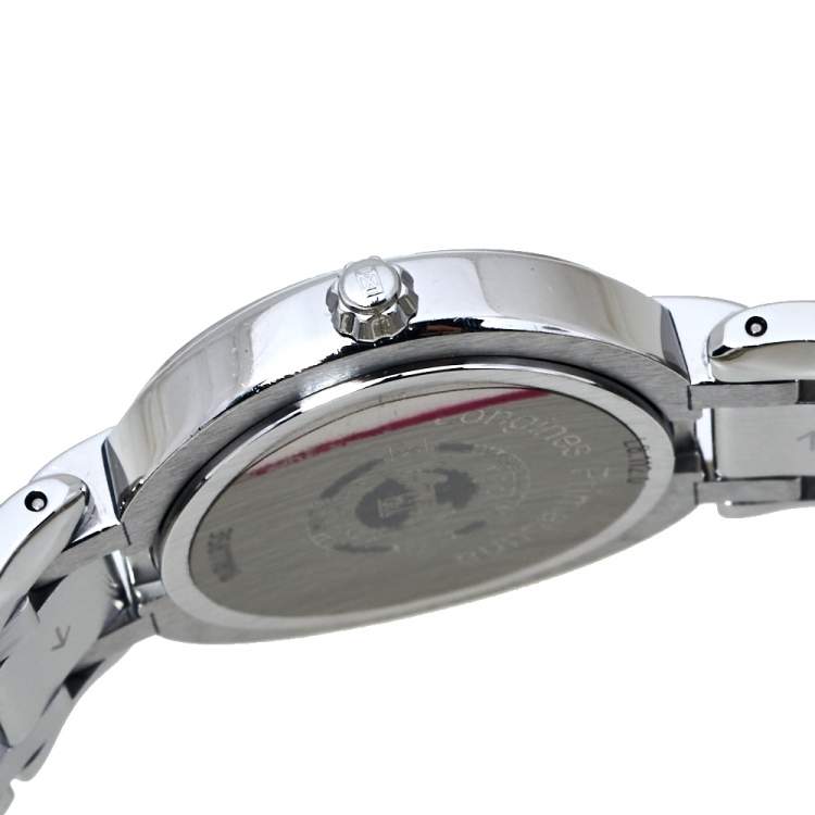 Pre Owned Longines Mother Of Pearl Stainless Steel Diamonds PrimaLuna L8.112.0 Women's Wristwatch 30 MM