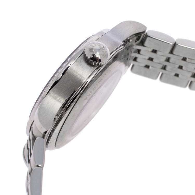 Pre Owned Longines MOP Diamonds Stainless Steel Record L23210876 Women's Wristwatch 30 mm