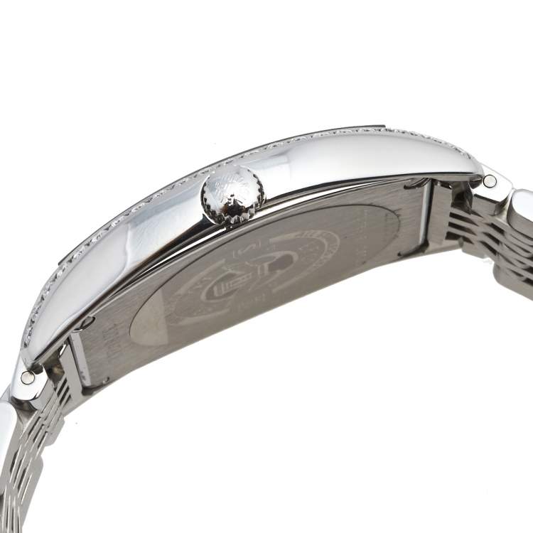 Pre Owned Longines Mother of Pearl Stainless Steel Diamond Evidenza L2.655.0.01.6 Women's Wristwatch 38 mm 